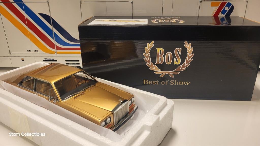BoS Models Rolls-Royce Camarque Gold Metallic, Hobby en Vrije tijd, Modelauto's | 1:18, Overige merken, Auto, Ophalen of Verzenden