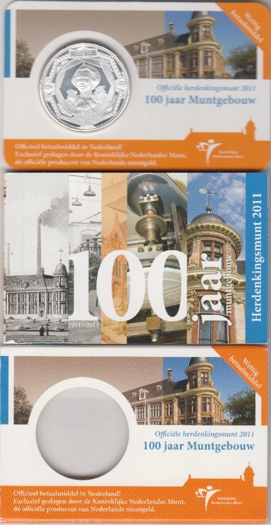 Nederland 5 euro Muntgebouw 2011 UNC met speciaal boekje, Postzegels en Munten, Ophalen of Verzenden, Koningin Beatrix, Euro's
