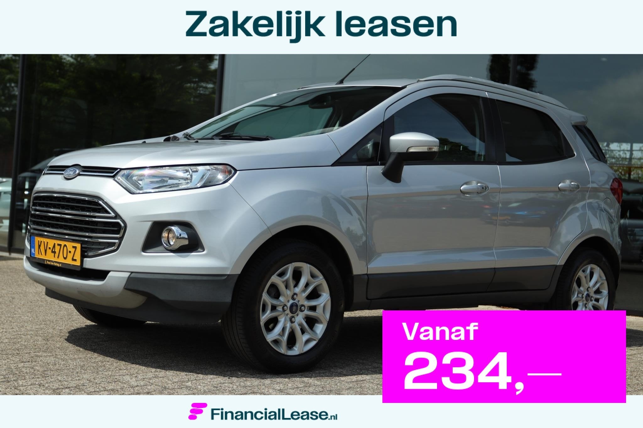FORD ECOSPORT 1.5 Ti-VCT TITANIUM AUT. | WINTERPACK | CAMERA, Euro 6, Leder en Stof, Origineel Nederlands, Automatische klimaatregeling