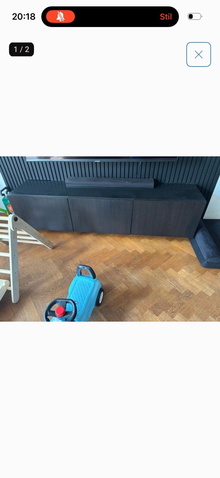 Ikea Besta TV kast zwart, Ophalen, Gebruikt, 25 tot 50 cm, Minder dan 100 cm