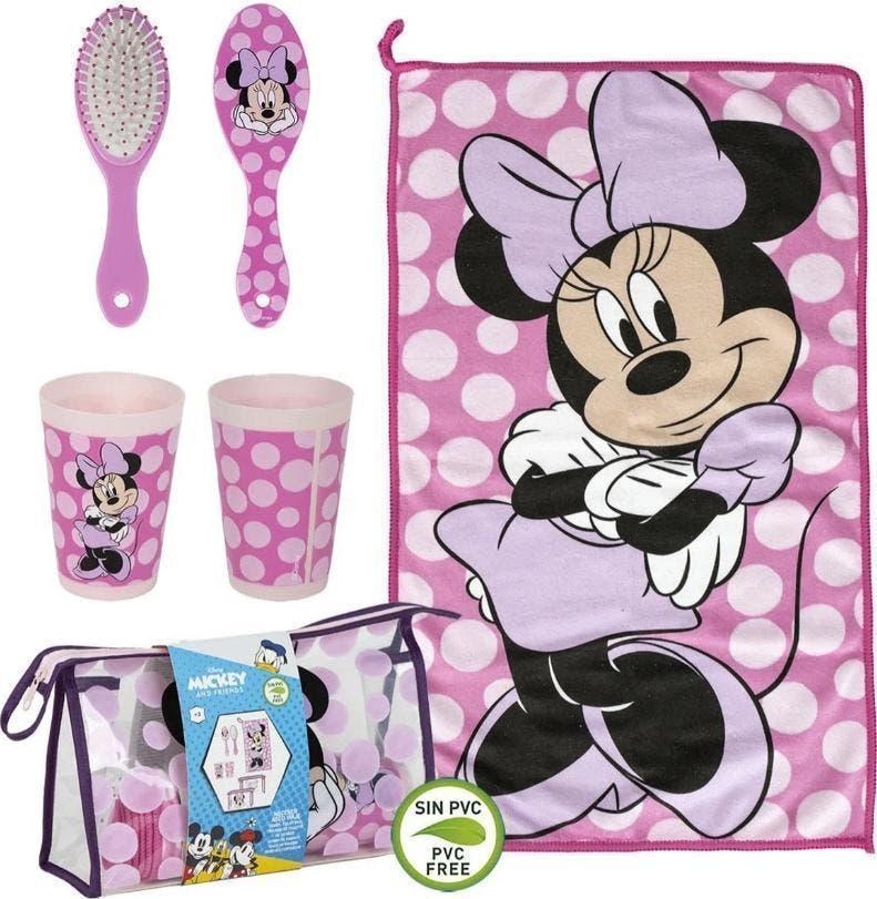 Minnie Mouse Toilettas Gevuld - 4 Delig - Disney, Sieraden, Tassen en Uiterlijk, Toilettassen, Meisje, Nieuw, Ophalen of Verzenden