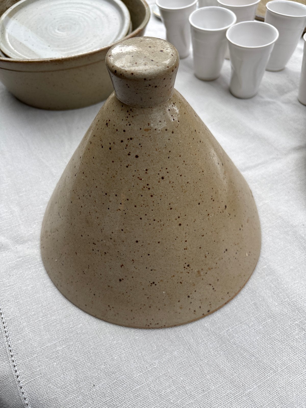 Keramieken stolp - 24,5 cm doorsnede, Steen/keramiek, Ophalen, Gebruikt