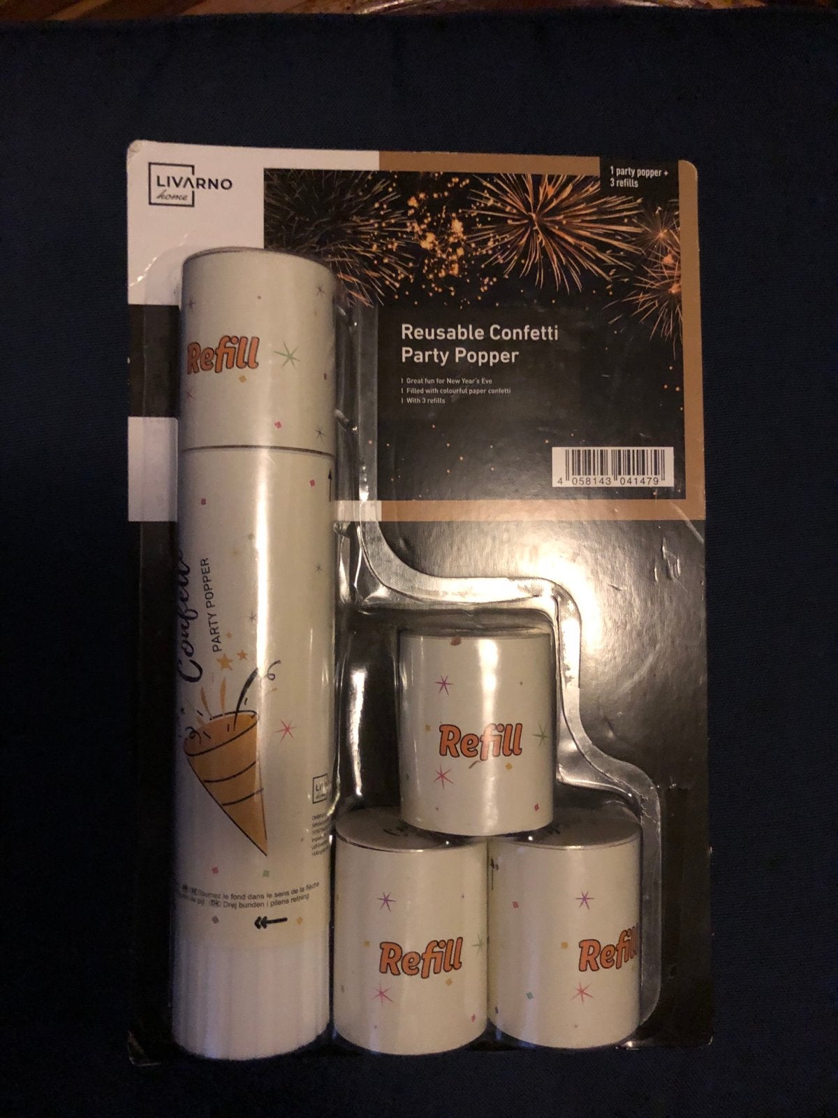 Herbruikbare Confetti Popper met Navullingen, Ophalen of Verzenden, Nieuw, Feestartikel, Verjaardag