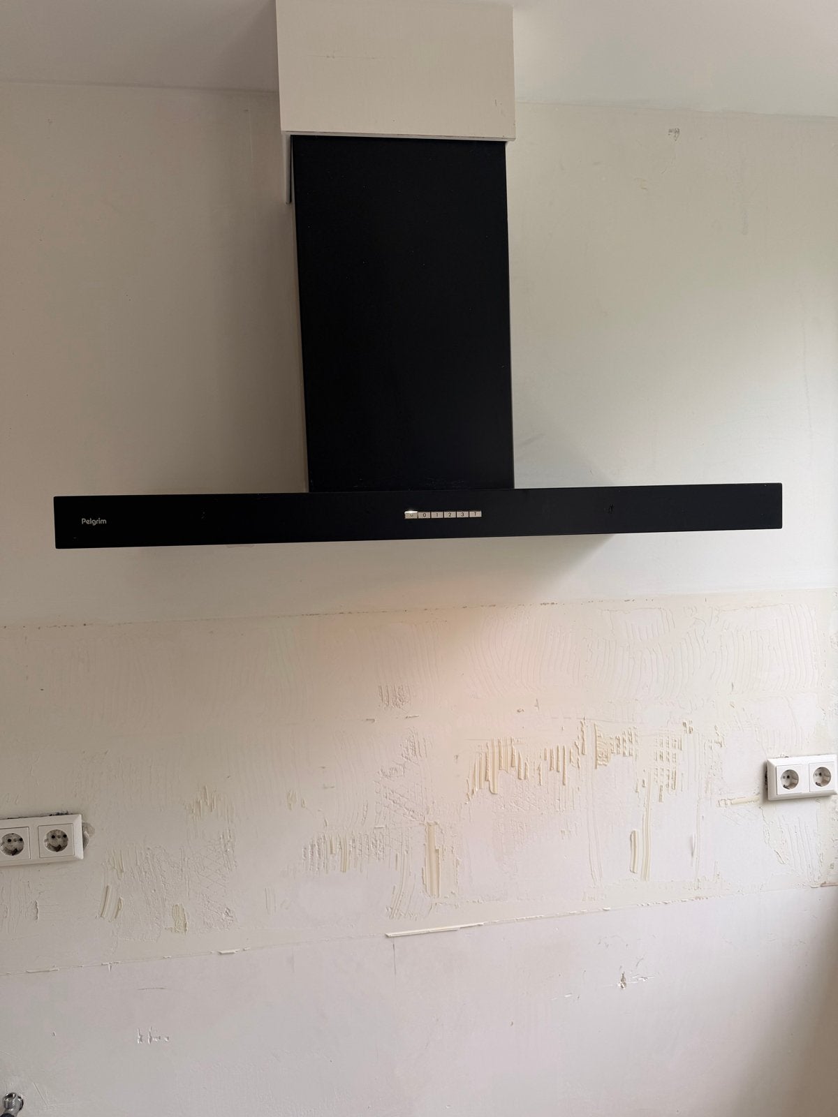 Pelgrim Afzuigkap 90cm breed, 48cm diep - Werkt goed!, Ophalen, Gebruikt, Inbouw, Wandschouwkap
