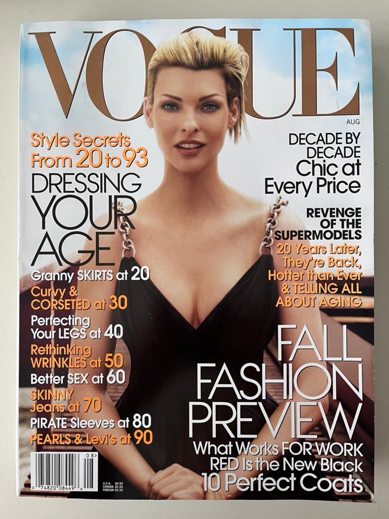 VOGUE US – August editie – Linda Evangelista cover, Ophalen of Verzenden, Damesbladen