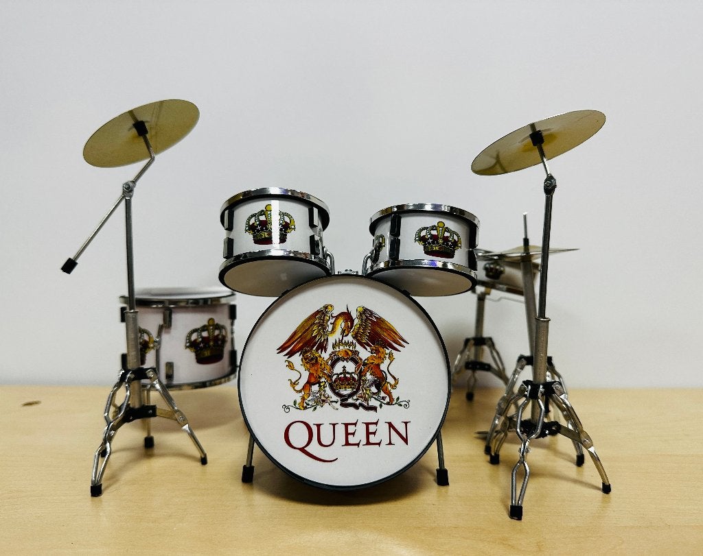 Queen cown logo miniatuur drumstel mini drum decoratie deco