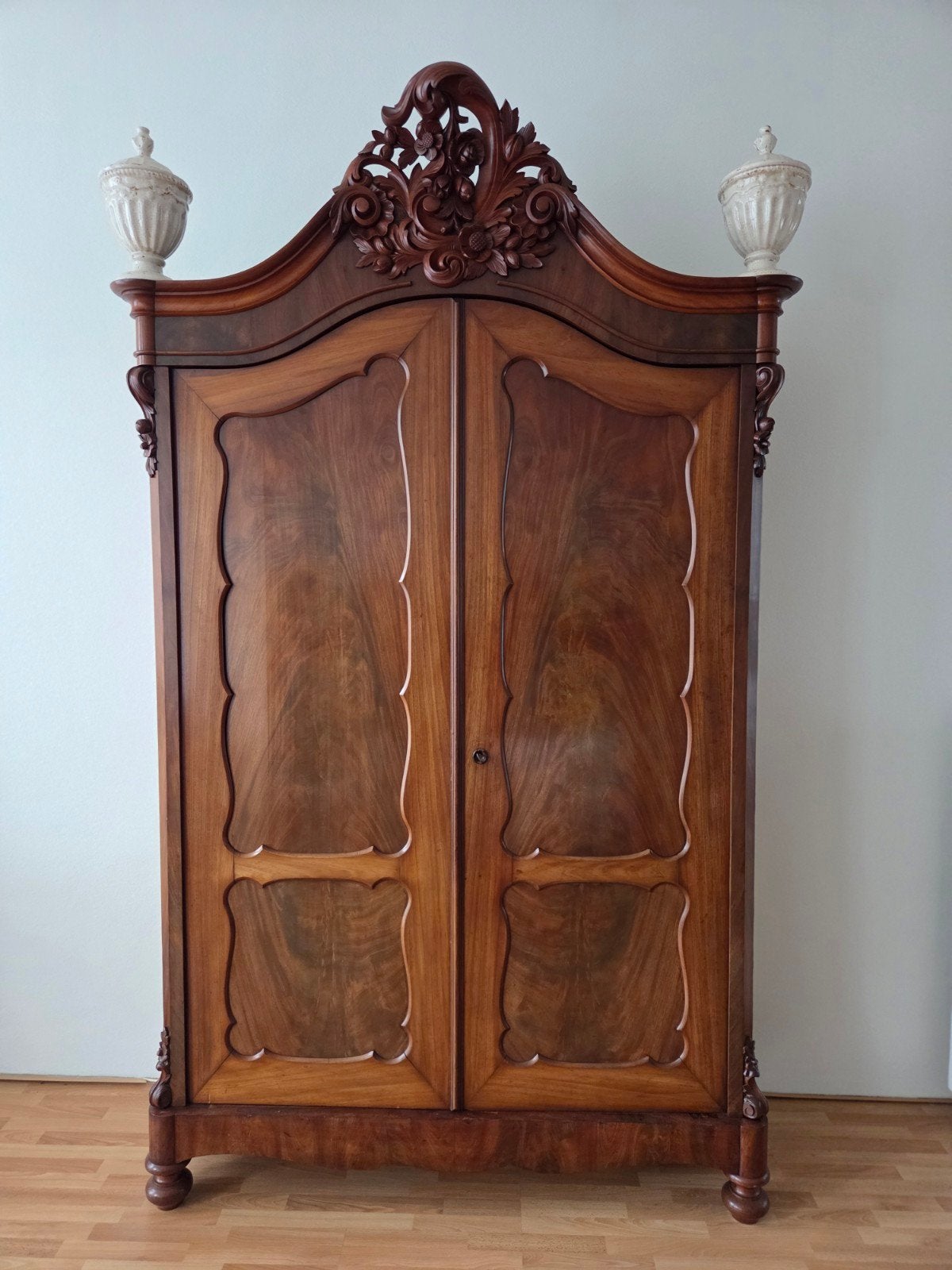 Antieke Willem III Kuifkast Mahoniehout, Ophalen of Verzenden
