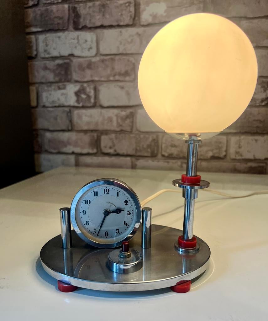 Vintage retro 1930 art deco lamp zeldzaam, Huis en Inrichting, Lampen | Tafellampen, Ophalen of Verzenden, Zo goed als nieuw, Minder dan 50 cm