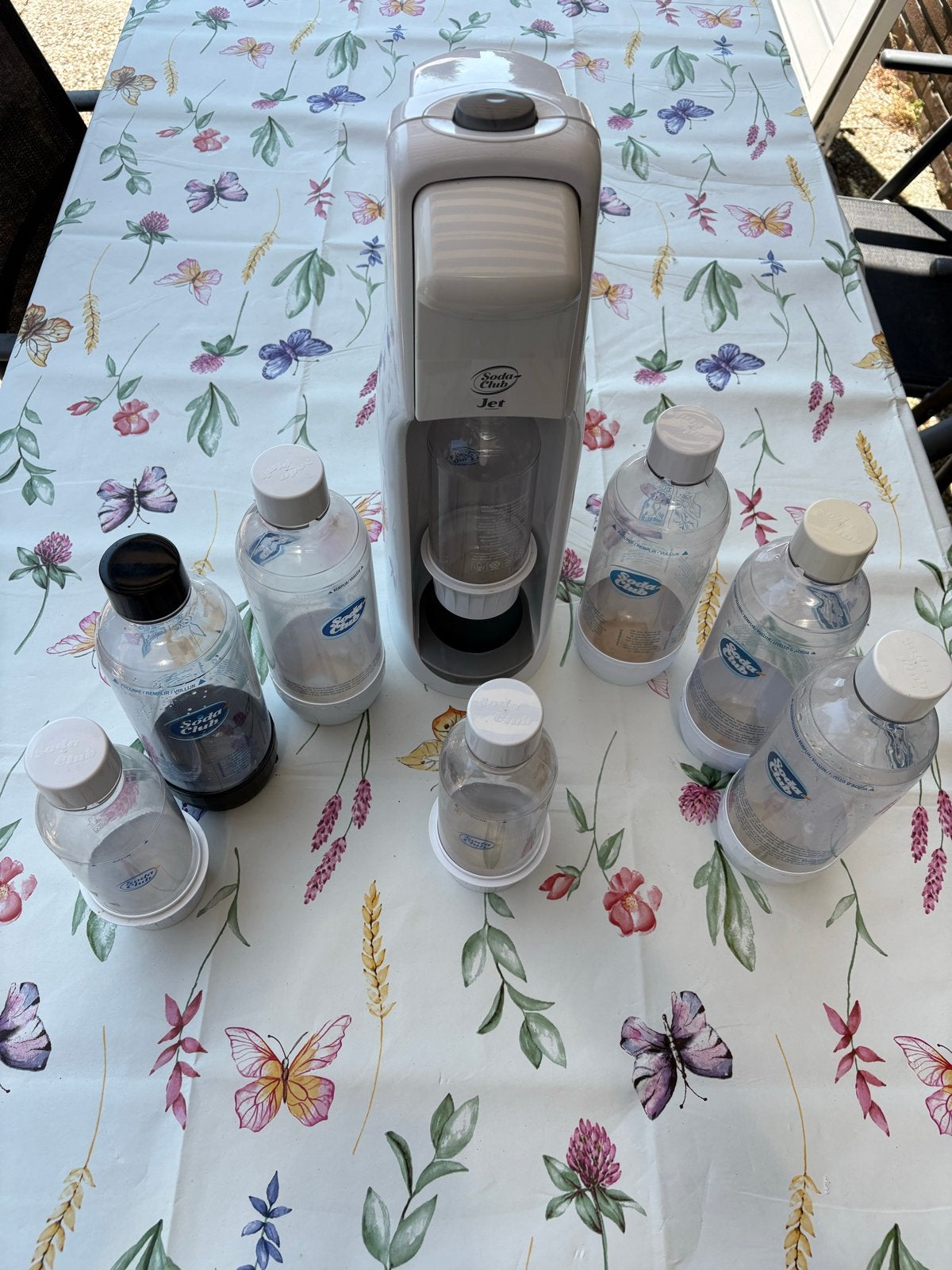 Sodastream Jet met 7 flessen (koolzuurfles leeg), Ophalen of Verzenden, Gebruikt