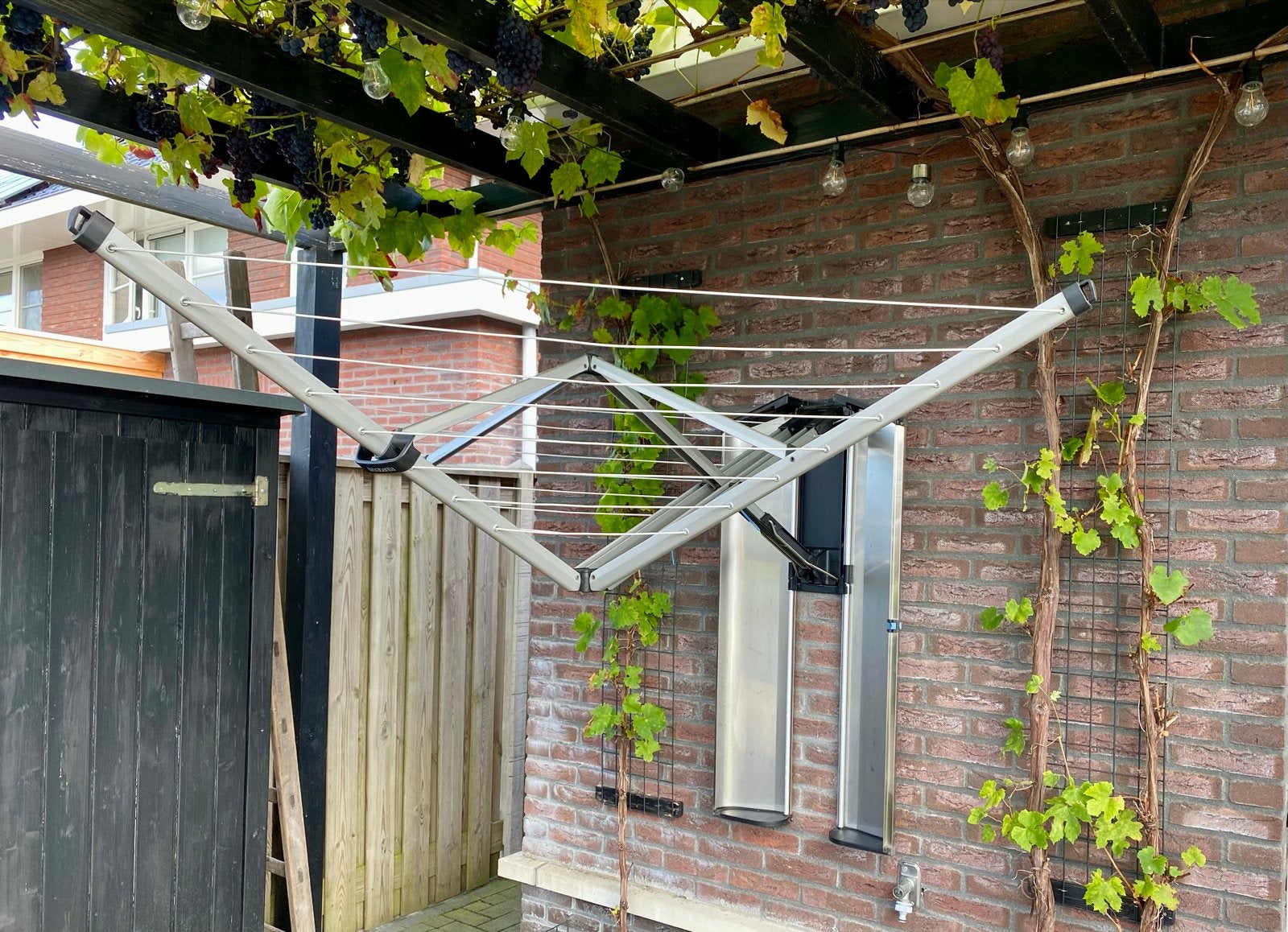 Brabantia Wallfix Droogrek met RVS Beschermbox - Als Nieuw!, Ophalen of Verzenden, Zo goed als nieuw