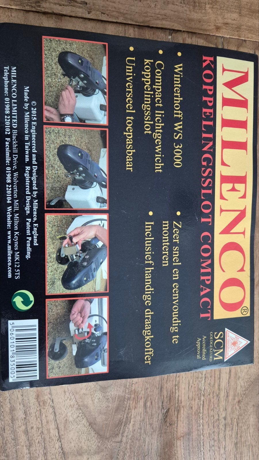 Milenco Compact Koppelingsslot SCM Goedgekeurd, Ophalen of Verzenden, Gebruikt