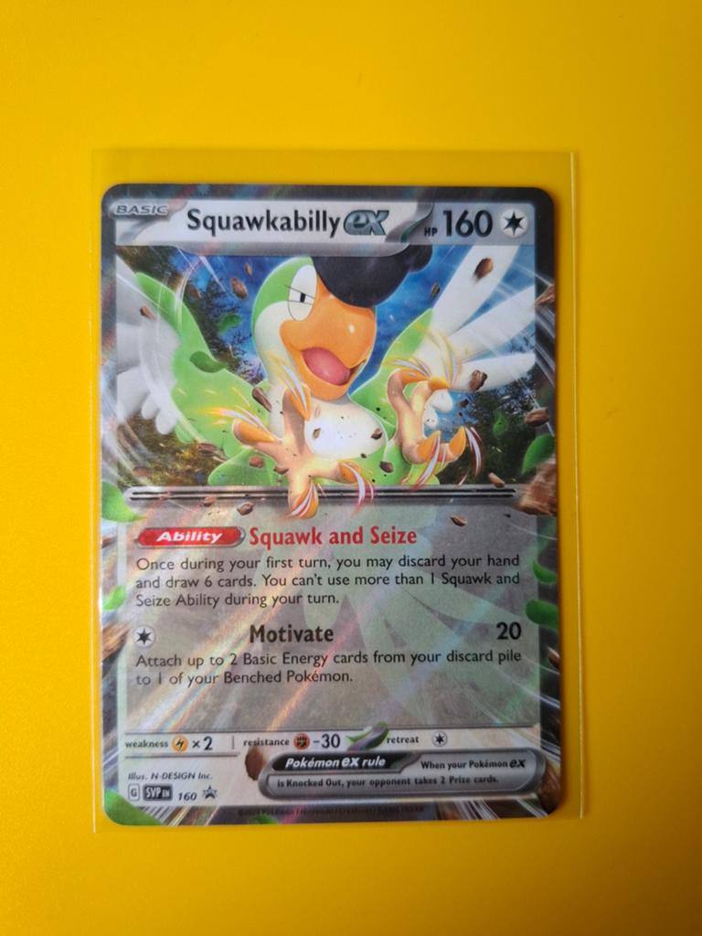 Squawkabilly, Pokemon, promo 160, Verzenden, Zo goed als nieuw, Losse kaart, Foil