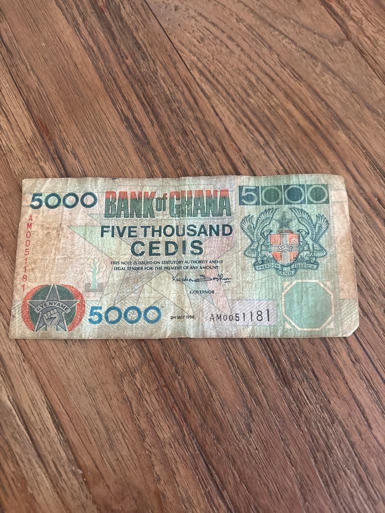5000 Cedis Ghana 1998, Ophalen of Verzenden