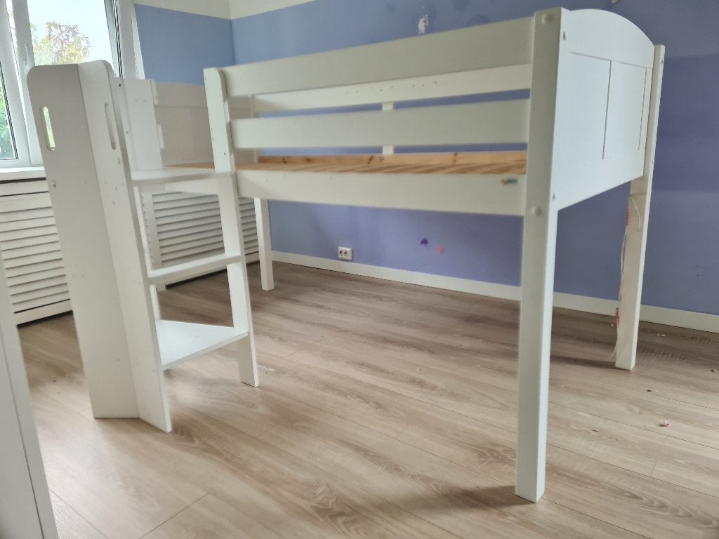 Kinderbed halfhoogslaper wit, Ophalen, Gebruikt, Halfhoogslaper