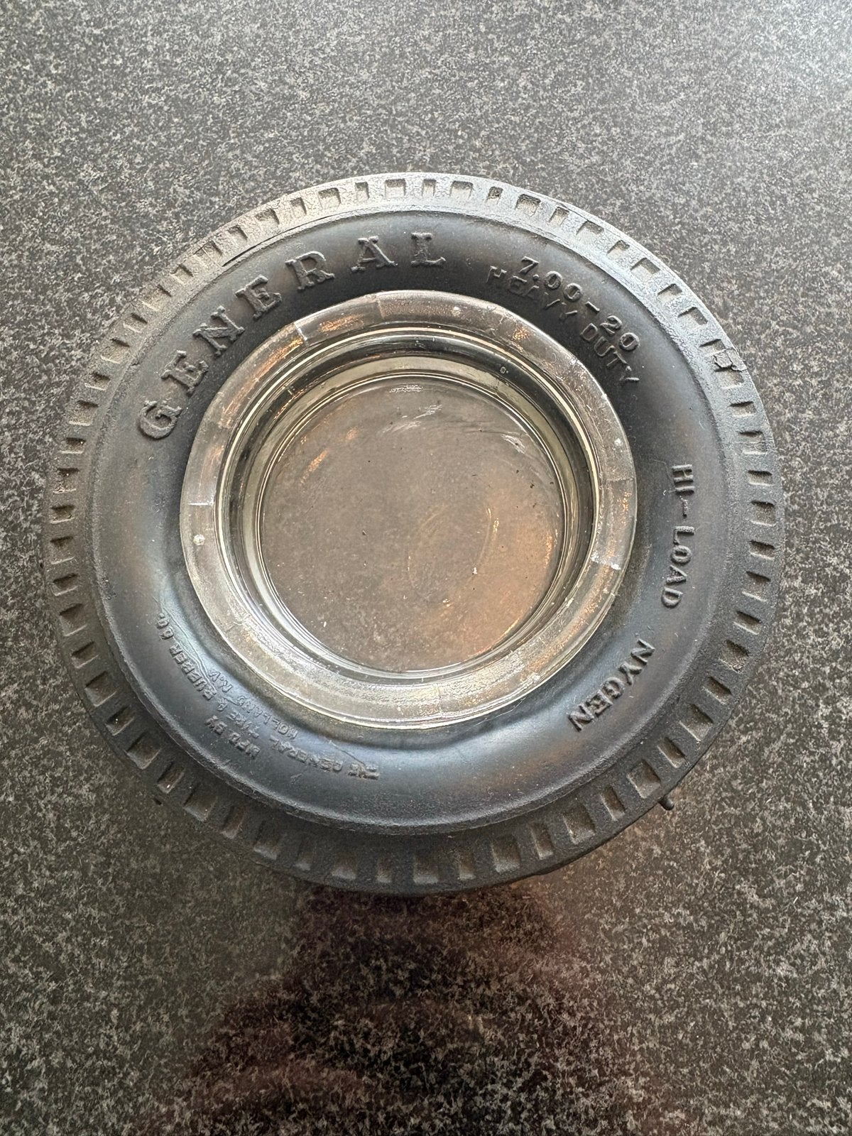 Retro asbak met rubberen rand, Made in Holland, 15 cm, Ophalen of Verzenden, Huis en Inrichting
