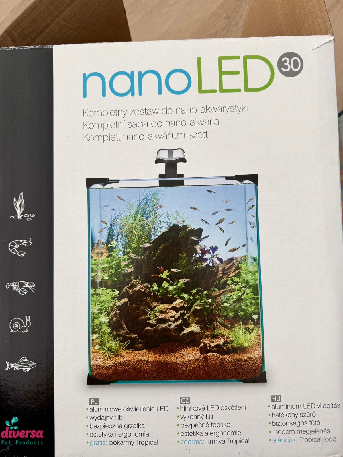 Nanoled 30 aquarium complete set, Ophalen, Zo goed als nieuw
