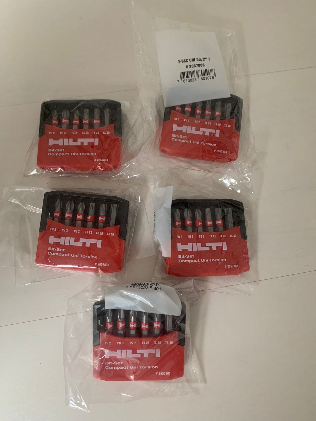 Hilti bitsetjes 5 stuks, Ophalen of Verzenden, Zo goed als nieuw