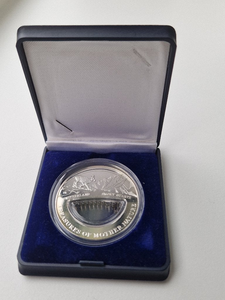 1 Dollar 2012 Fiji  Switzerland Smoky Quartz 999 stuks, Postzegels en Munten, Verzenden, Setje, Goud