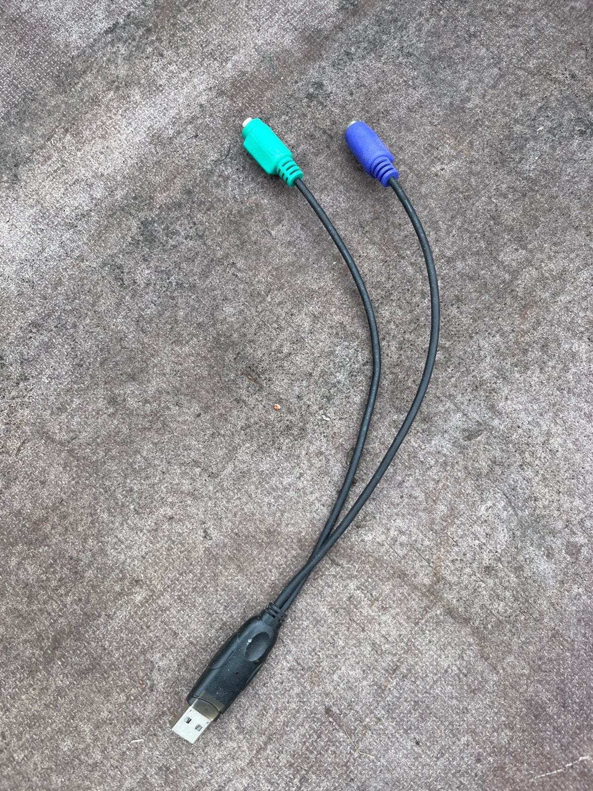 USB naar PS/2 Adapter Kabel voor Toetsenbord en Muis, Ophalen, Gebruikt