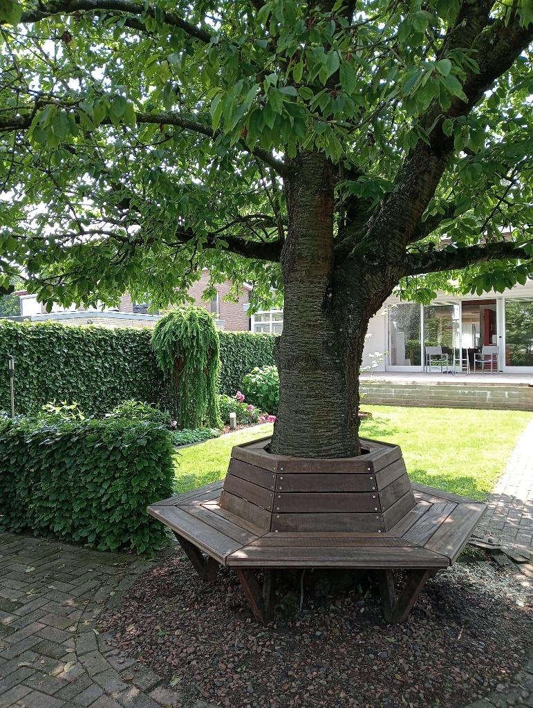 Te koop tuinbank, boombank bananenbank op maat gemaakt, Tuin en Terras, Ophalen, Nieuw, Hout