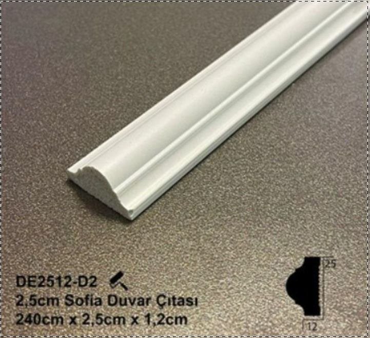 Polystyreen Sierlijst 2,5x1,5x240cm, -, -, Meerkleurig, Ophalen of Verzenden