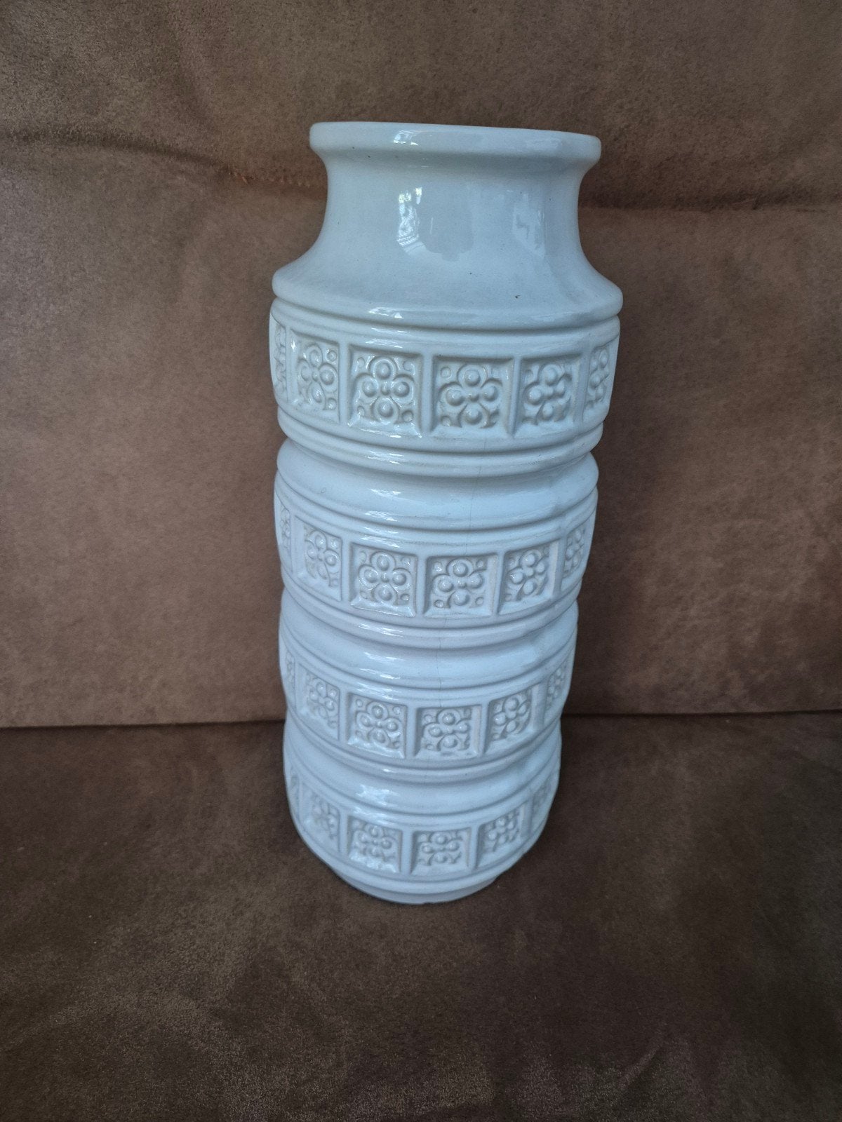 Originele Witte West Germany Keramiek Vaas Scheurich 266-30, Ophalen