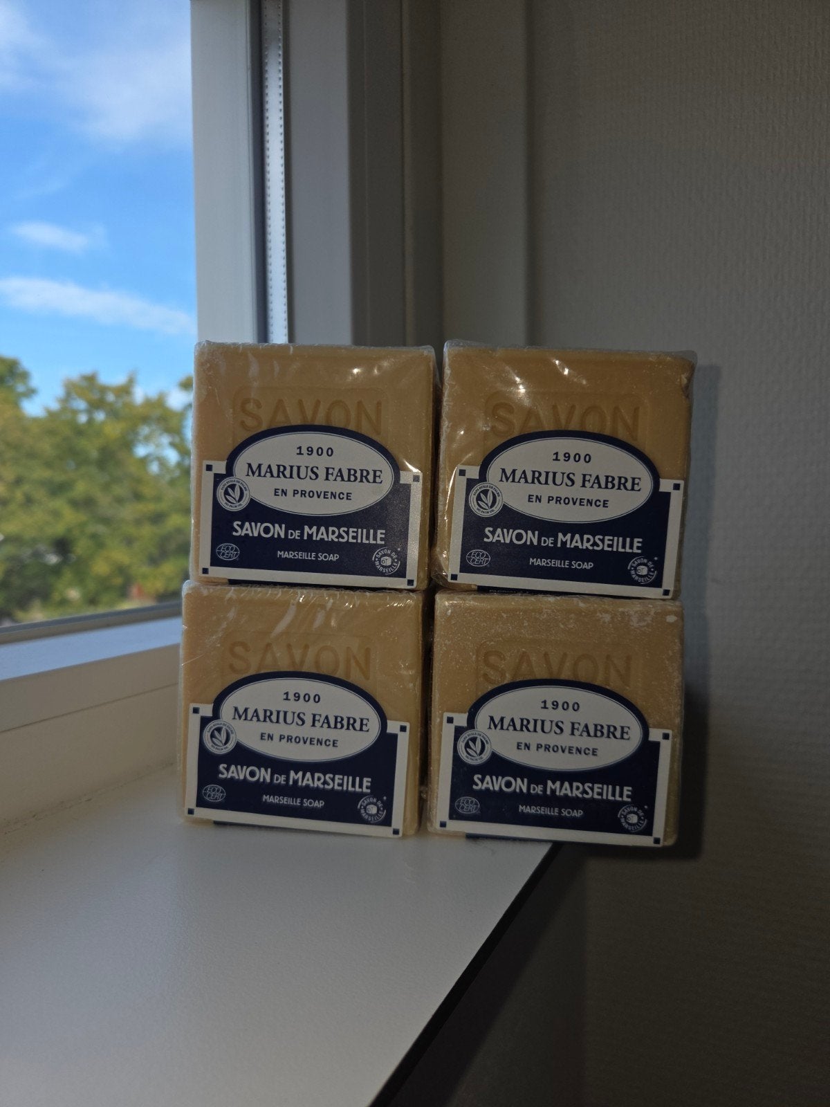 4x Marius Fabre Savon de Marseille zeepblokken, Ophalen of Verzenden, Nieuw, Bad & Douche