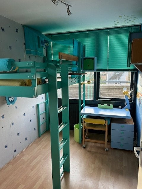 slaapkamer met hoogslaper+buro+vele extra's, Ophalen, Gebruikt, Eenpersoons, 200 cm