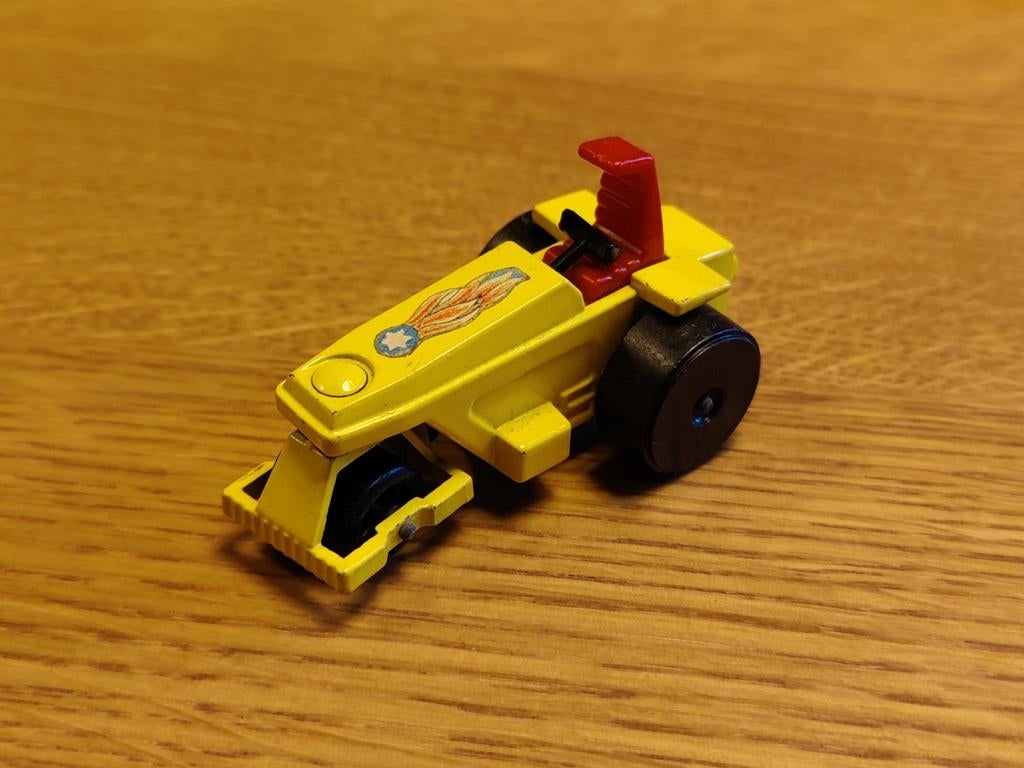 Matchbox Rod Roller GEEL, Ophalen of Verzenden, Zo goed als nieuw