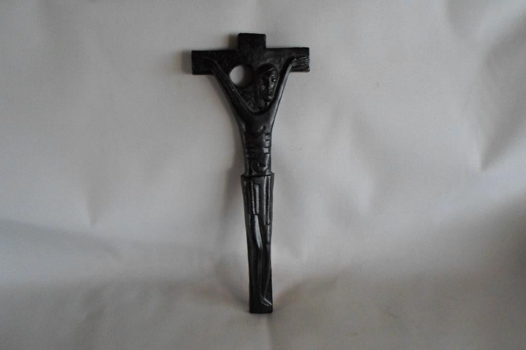 Crucifix Kruisbeeld Keramiek Vintage Paco, Antiek en Kunst, Antiek | Religie, Ophalen of Verzenden