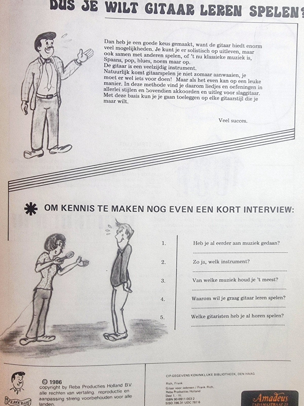 Frank Rich Gitaar voor Iedereen Deel 1 - Gitaarlesboek G42, Verzenden, Les of Cursus, Populair, Gitaar