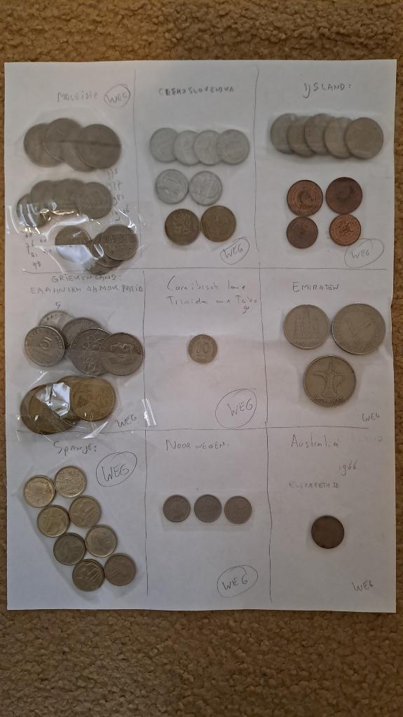 Munten diverse landen, Ophalen, Overige landen, Losse munt