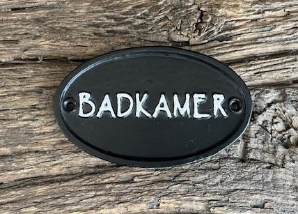 Deurbordje - Privé/Toilet/bad - Landelijk gietijzer ovaal, Ophalen of Verzenden, Nieuw