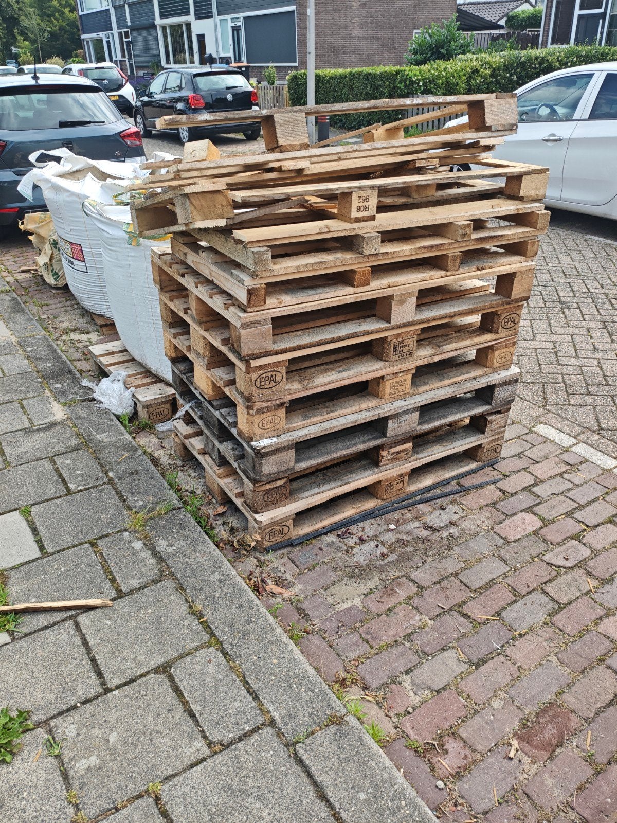 Gebruikte pallets en stookhout, Ophalen, Gebruikt, 50 mm of meer, Pallet