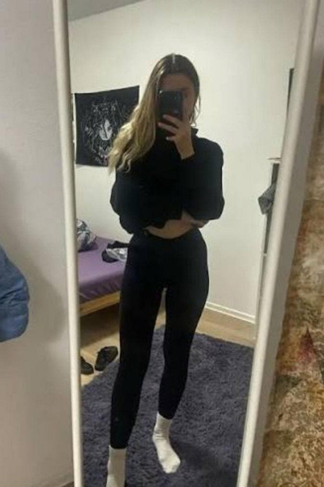 Mooie Zwarte Legging, Mt S/M, Verzenden, Nieuw, Zwart, Legging