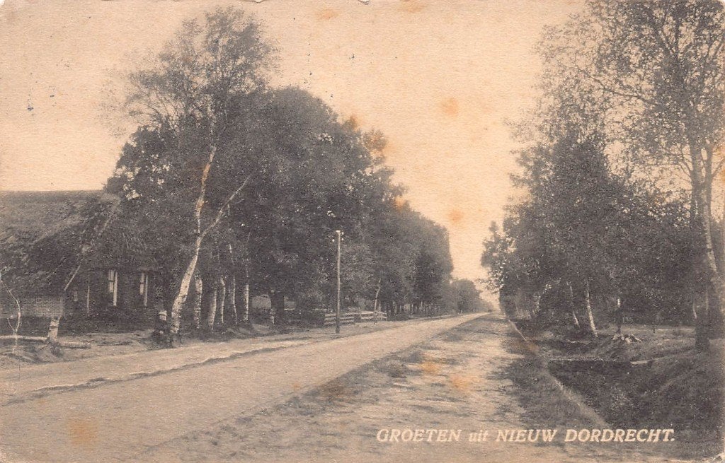 808 Groeten uit Nieuw-Dordrecht 1931, Ophalen of Verzenden, Voor 1920, Zuid-Holland