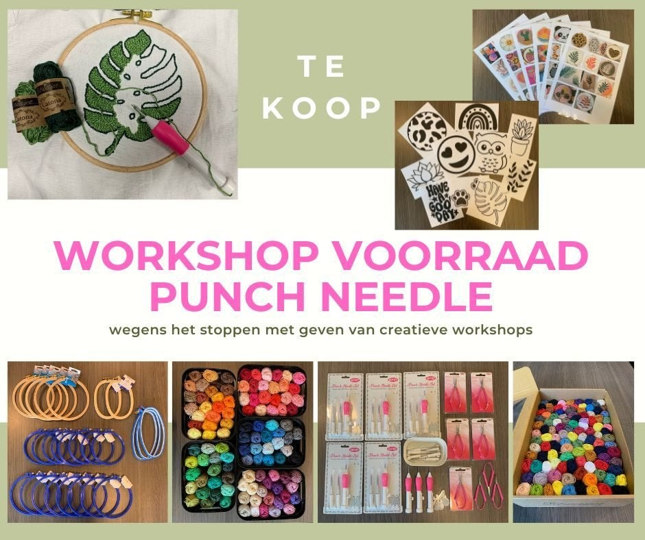 Workshop voorraad Punch Needle, Ophalen of Verzenden, Zo goed als nieuw, Meerkleurig, Knutselmateriaal