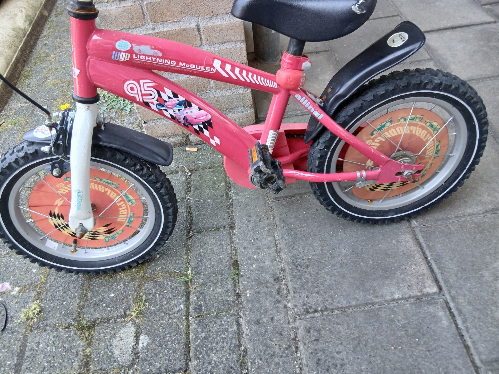 Kinderfiets Cars Lightning McQueen 16 inch, Ophalen, Gebruikt, 16 tot 20 inch