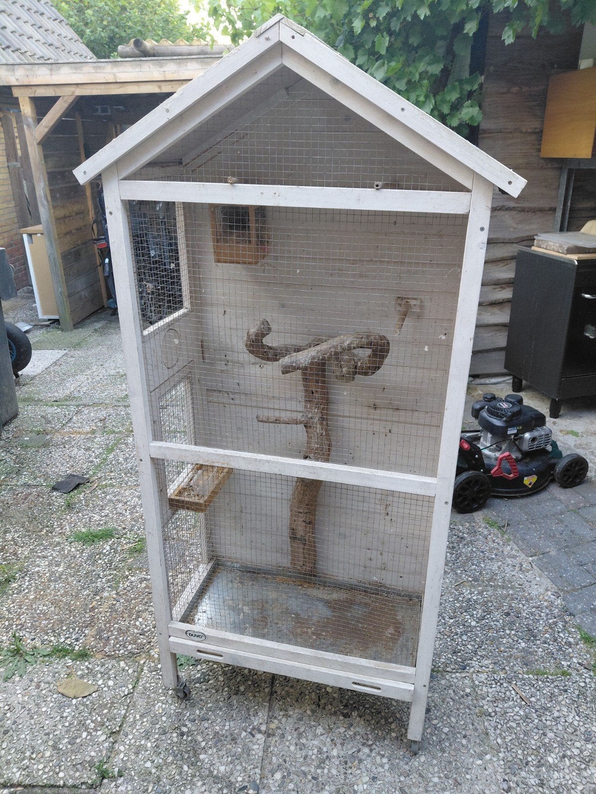 Vogelhok voor binnen of buiten., Dieren en Toebehoren, Vogels | Hokken en Kooien, Ophalen, Hout, Vogelkooi