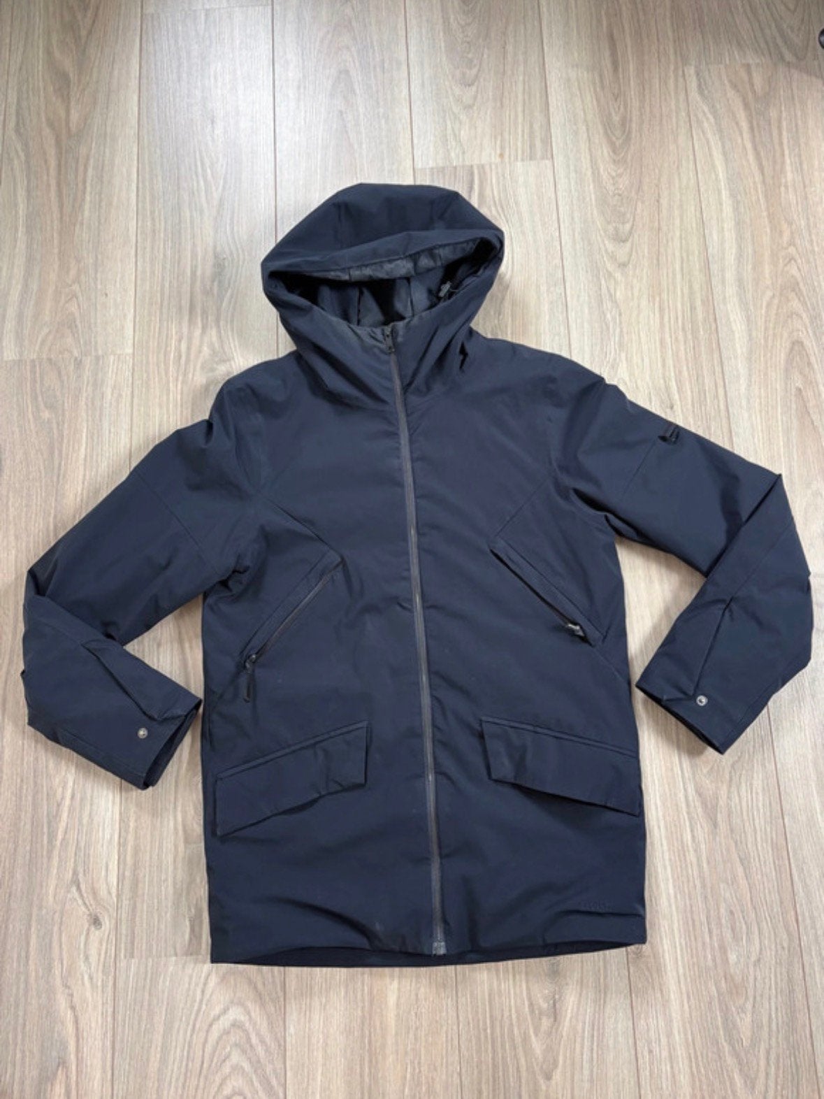 Donkerblauwe Elvine jas - maat S, Kleding | Dames, Ophalen of Verzenden, Zo goed als nieuw, Maat 36 (S), Blauw