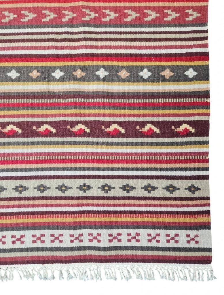 Handgeweven vintage oosterse Kelim stripes 167x247cm, Gebruikt, 150 tot 200 cm, Onbekend, 200 cm of meer