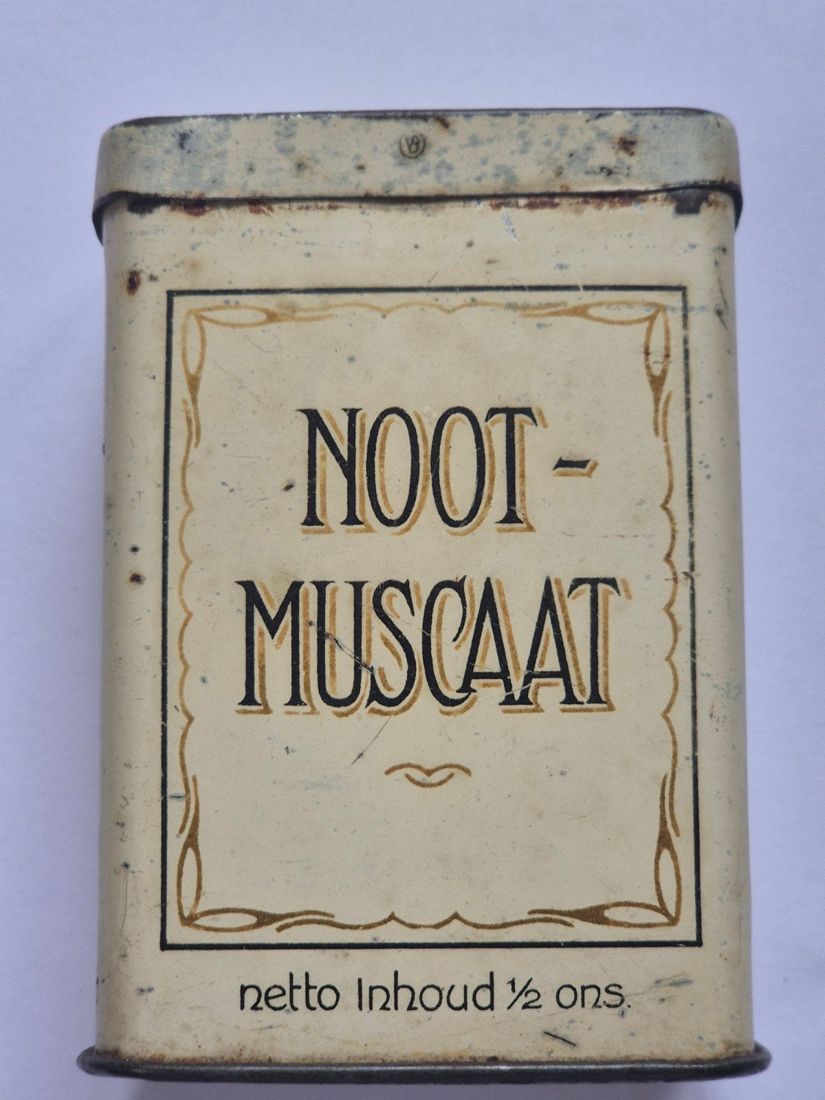 Nootmuskaat Kruiden Specerijen blikje, Verzamelen, Blikken, Ophalen of Verzenden, Gebruikt, Overige