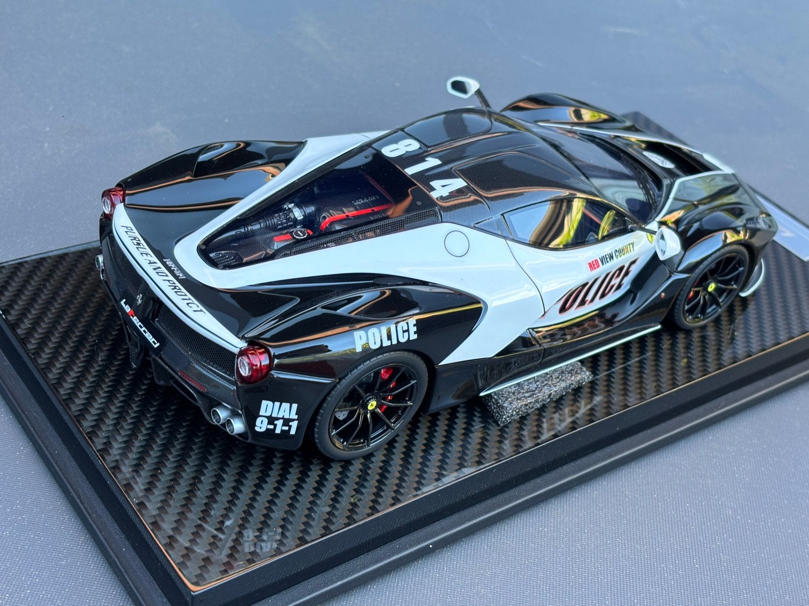 Ferrari LaFerrari Police Gavin zigzag Youngster 1:18 ! C4F, ., Nieuw, Ophalen of Verzenden, X