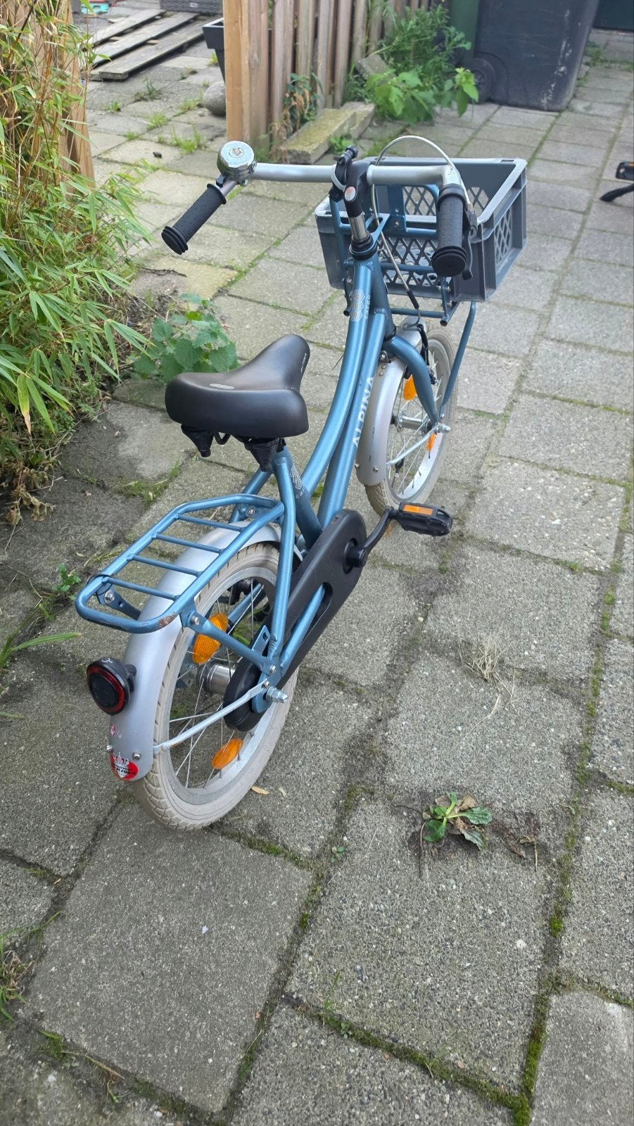 Alpina kinderfiets 16 inch met mandje, Ophalen, Terugtraprem, Alpina, 16 tot 20 inch