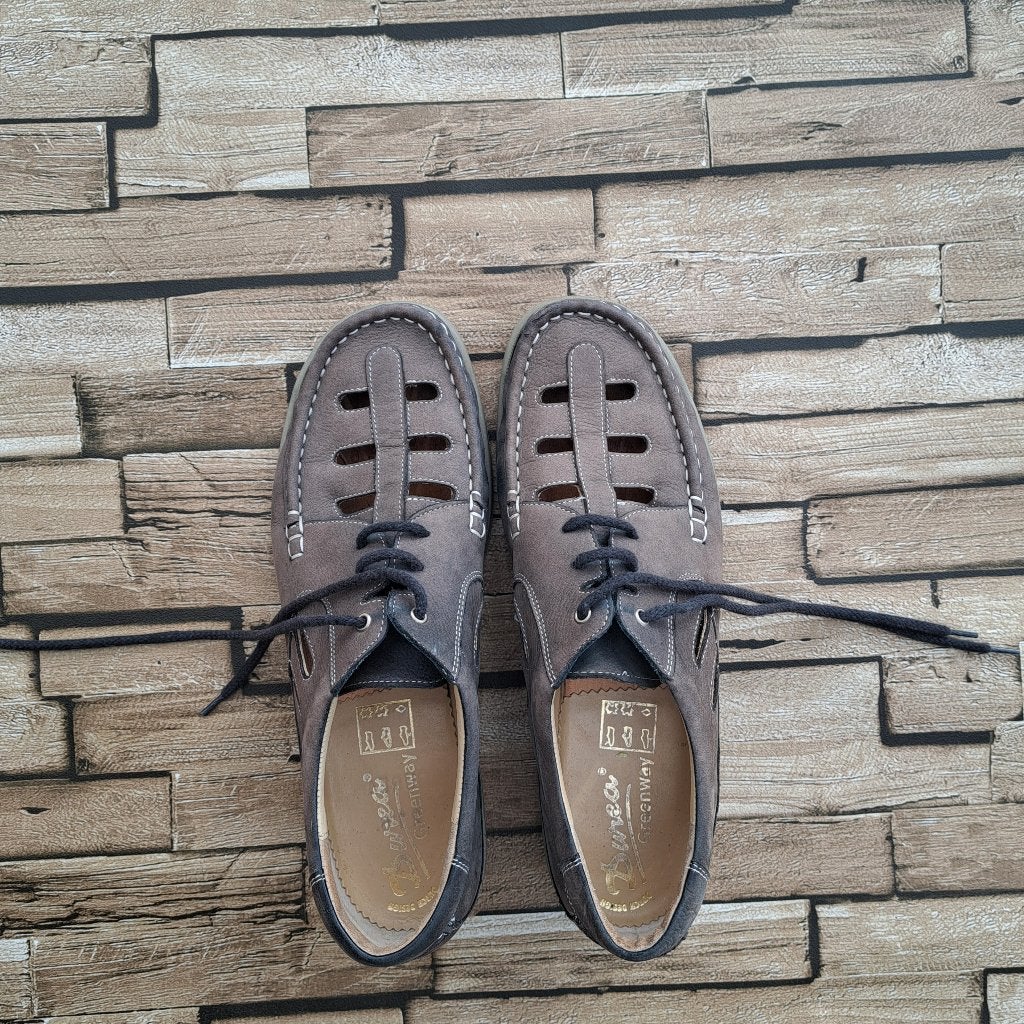 DUREA - lederen taupe veterschoenen, maat 38,5, Kleding | Dames, Schoenen, Durea, Overige kleuren, Verzenden, Sandalen of Muiltjes