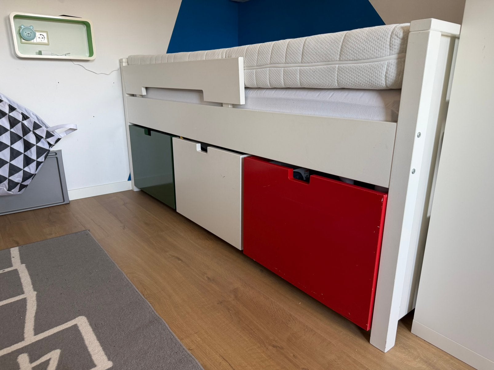 Bopita Timo half hoogslaper, Ophalen, 85 tot 100 cm, Gebruikt, Lattenbodem