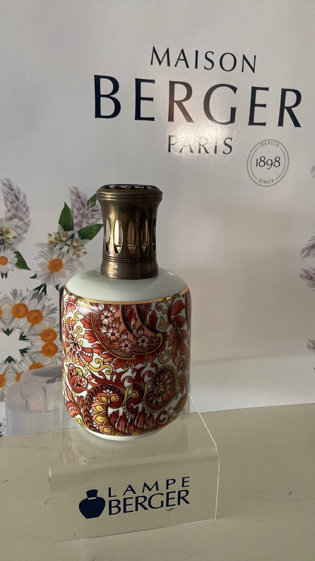 Maison /lampe Berger geurbrander porselein, Vintage, Meerkleurig, Overige materialen, Ophalen of Verzenden