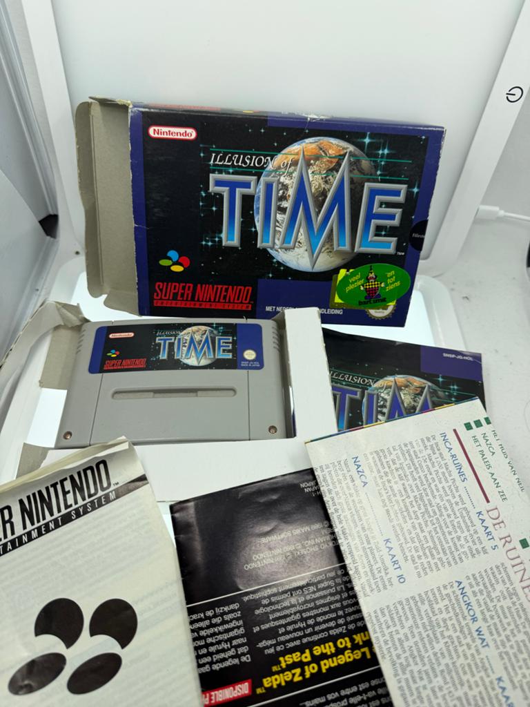 Illusion of Time SNES (Super Nintendo) CIB, Gebruikt, 1 speler, Ophalen of Verzenden, Role Playing Game (Rpg)