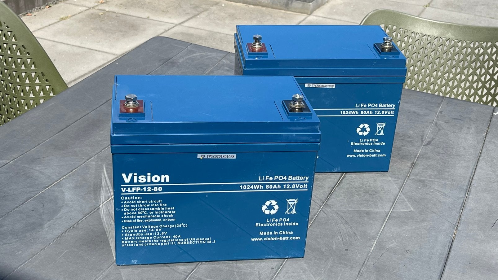 1* Vision LiFePO4 accu 12V 80Ah (1024Wh) –  weinig gebruikt, Ophalen, Gebruikt