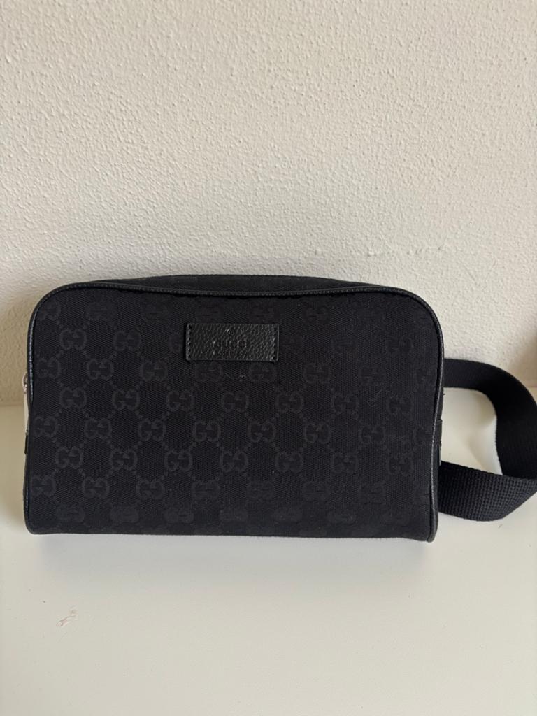Gucci GG Canvas Heuptas Zwart, Ophalen of Verzenden, Zo goed als nieuw, Zwart, Heer of Dame